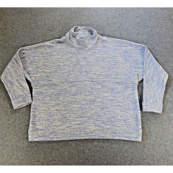 Hatch Blue and Gray Turtleneck Sweatshirt - Picture 1 of 9